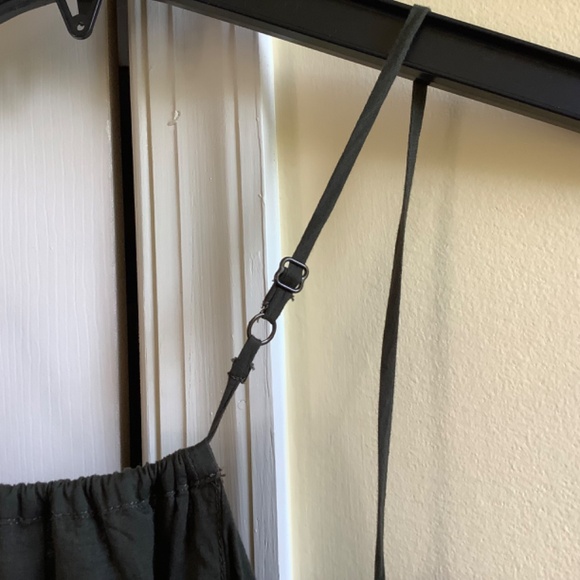 Ralph Lauren Denim & Supply Hi-Low Hem Cotton Midi Dress Ruffle Hem Olive SZ M - Picture 10 of 14